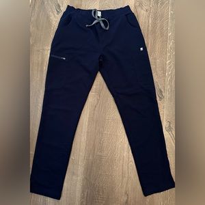 FIGS Yola Skinny Scrub Pants - Small Navy
